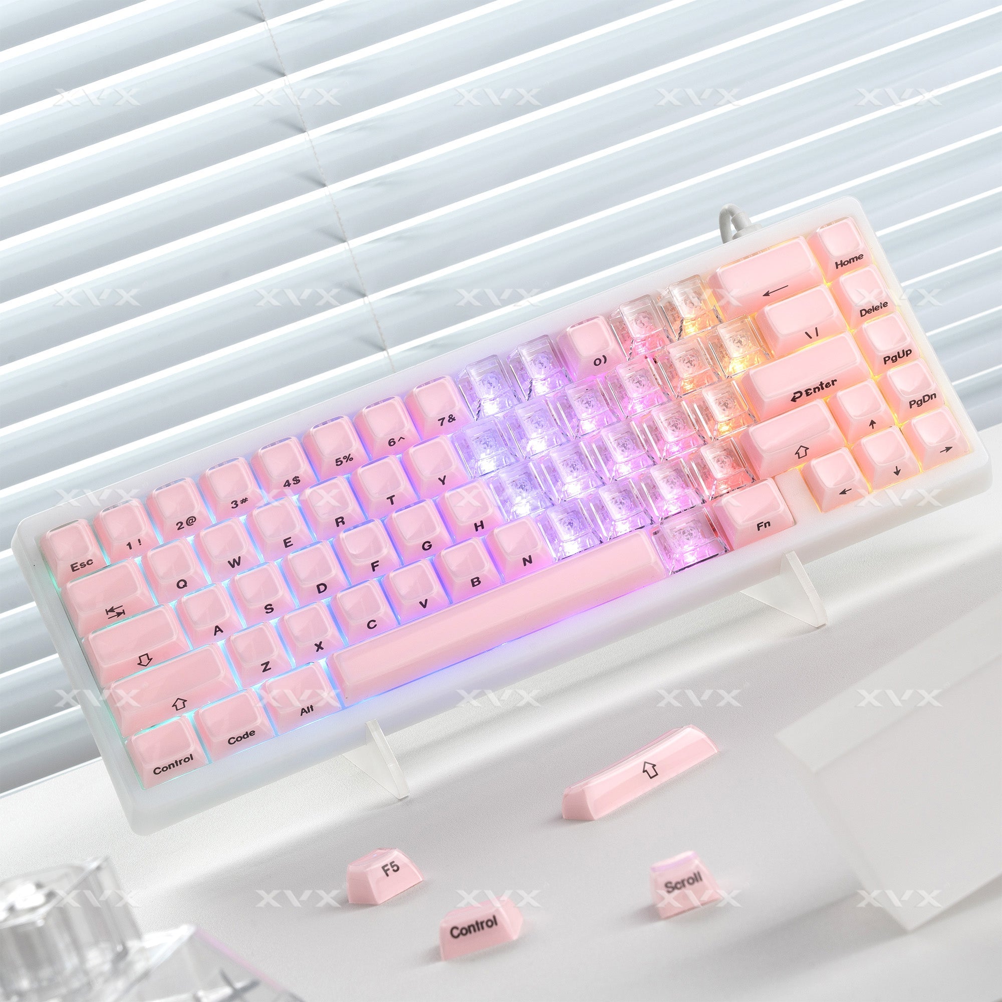 XVX Fizz 21-Key Heart Layout Cherry Profile Keycap Set