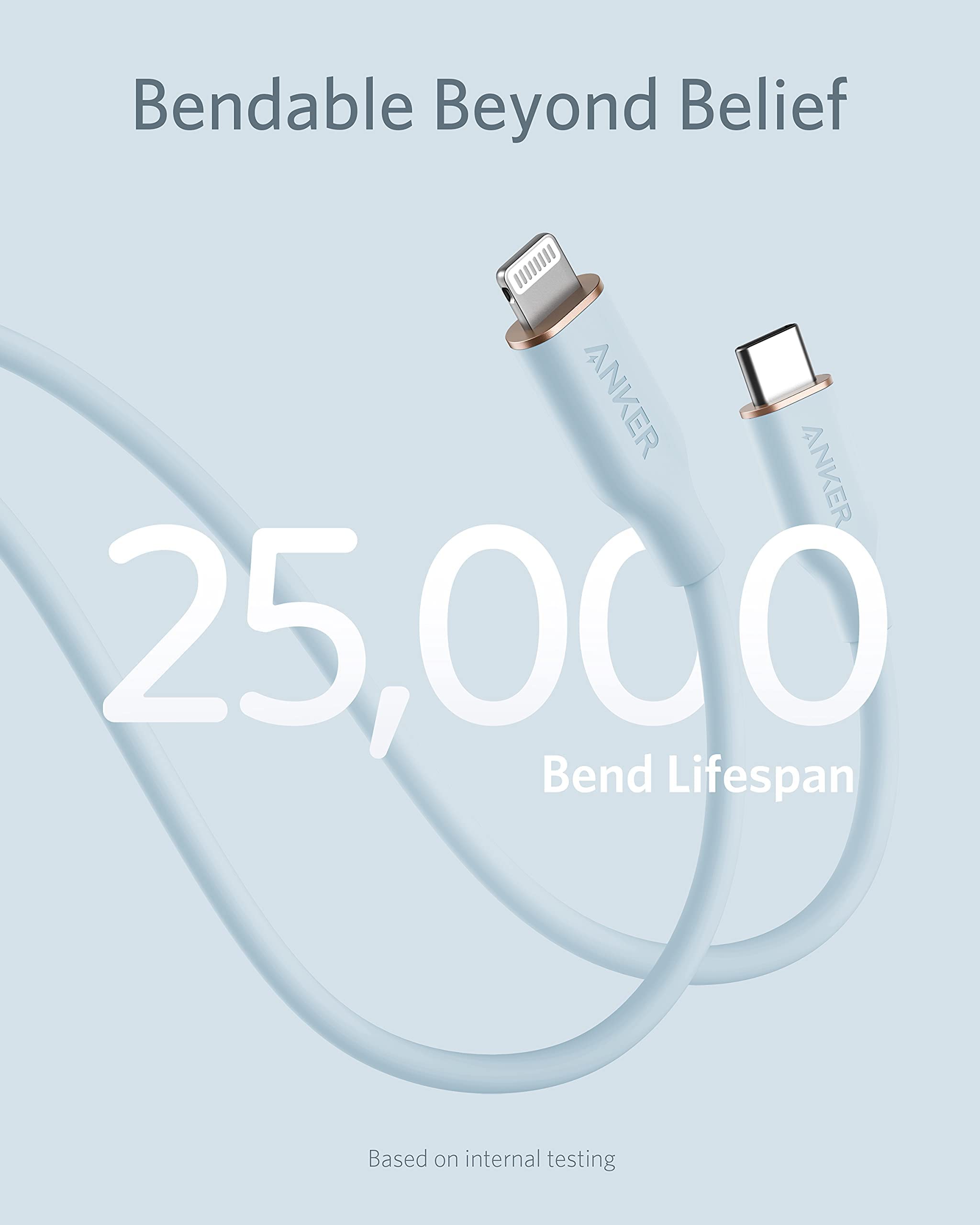 Anker <b>641</b> USB-C to Lightning Cable (Flow, Silicone)