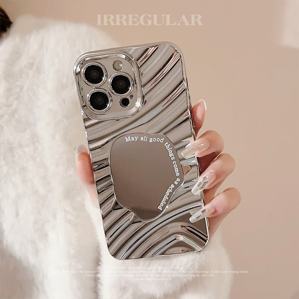 Irregular water ripple iPhone17 iPhone case 14promax mirror 11 advanced sense 16 suitable for Huawei