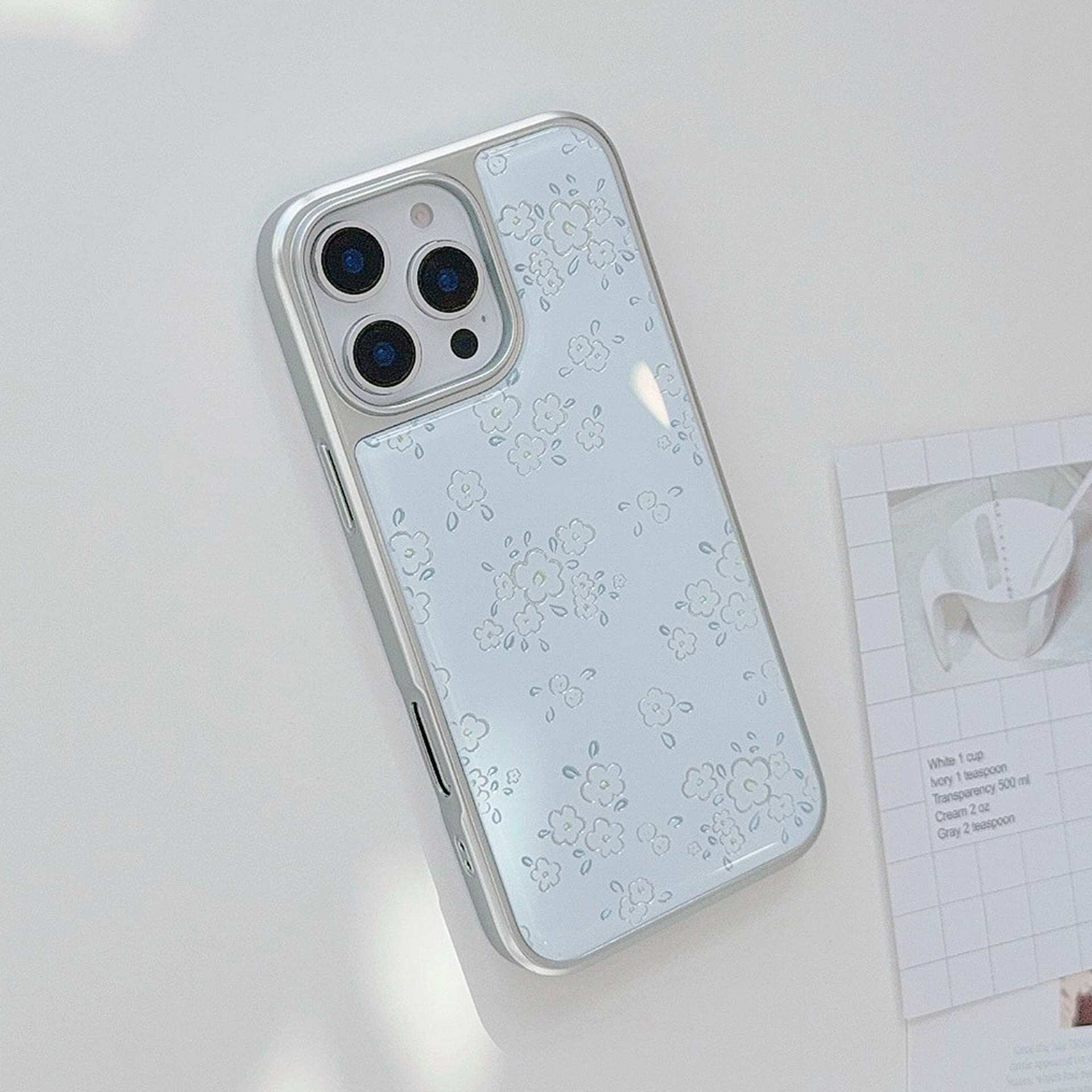Gilt ins fresh flower apple 16pro max mobile phone case iphone15 Epoxy 17 suitable for huawei mate70